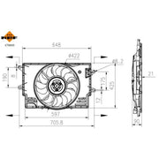 NRF Engine Cooling Fan 470069