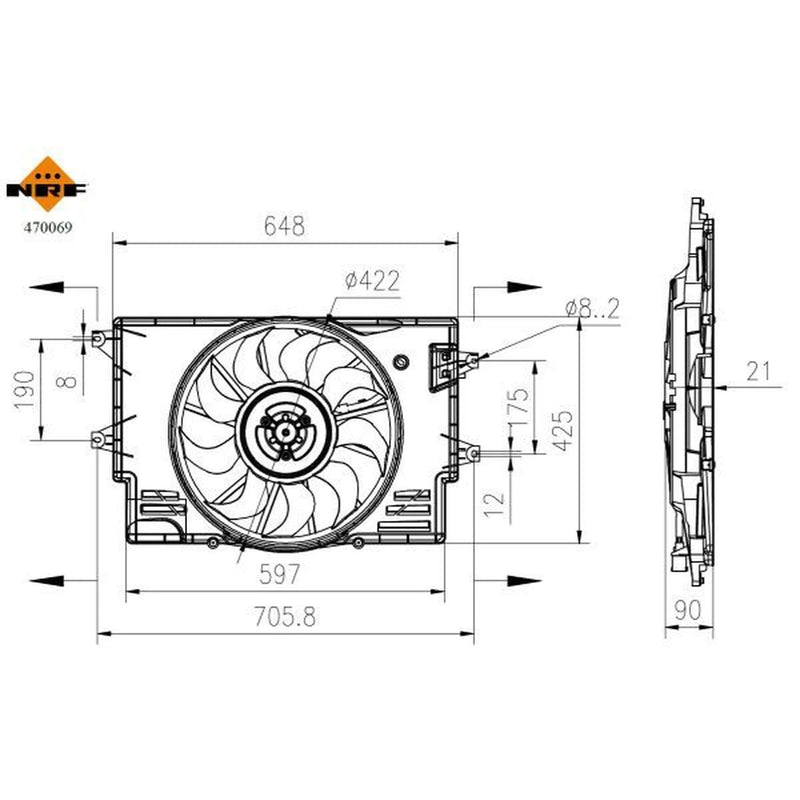 NRF Engine Cooling Fan 470069