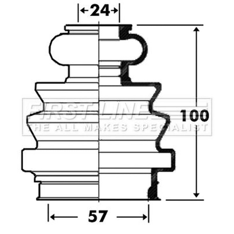 First Line Drive Shaft Bellow Kit Front Left FCB2716