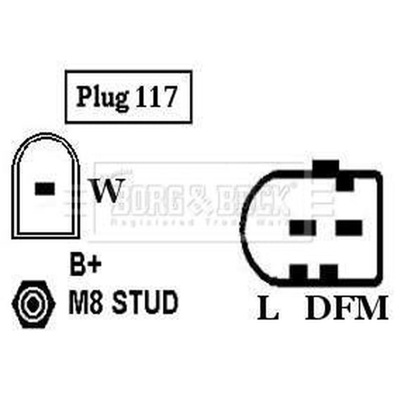 Borg & Beck Car Alternator 12V BBA2407