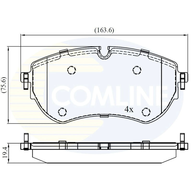 Comline 4 x Front Brake Pad Set CBP02456