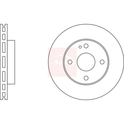 Apec 2 x Vented Front Brake Discs DSK303