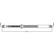 Abtex Brake Hydraulic Hose Line Rear ABH1133