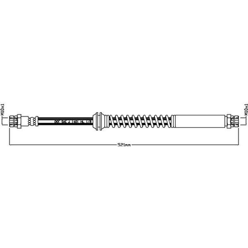 Abtex Brake Hydraulic Hose Line Rear ABH1133