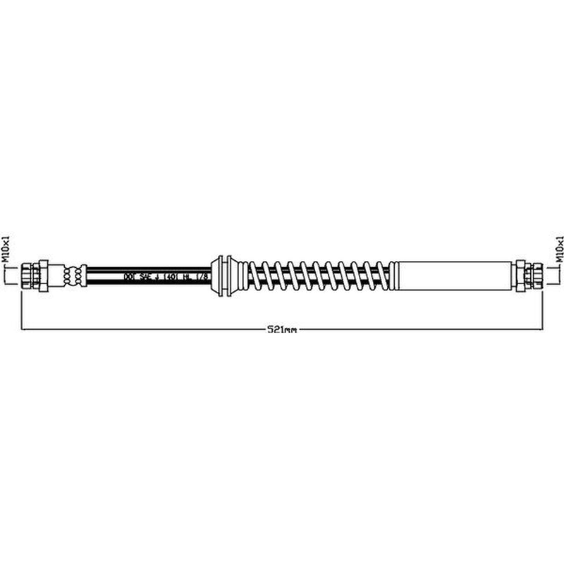 Abtex Brake Hydraulic Hose Line Rear ABH1133