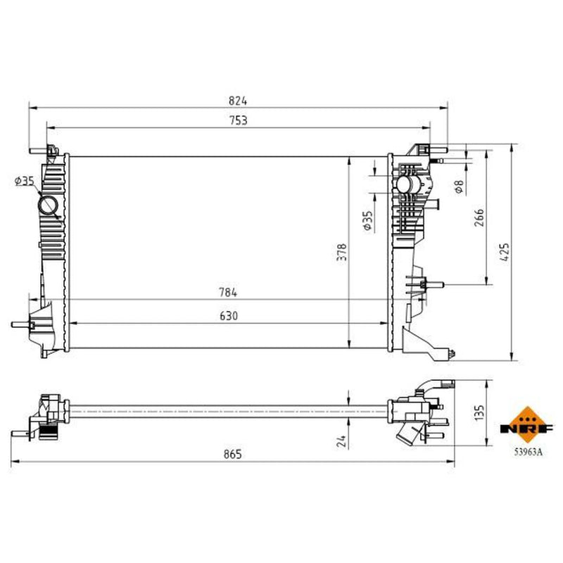 NRF Engine Radiator 53963A
