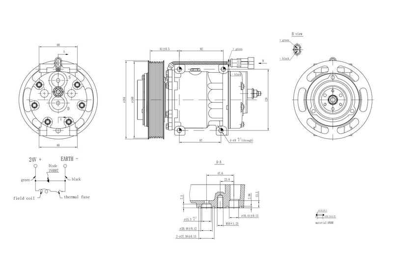 Hella 8FK 366 200-081 Compressor, air conditioning
