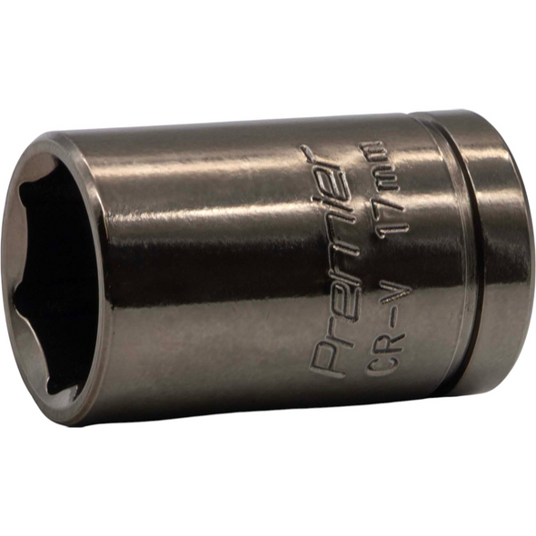 Sealey 1/2"Dr Coloured Socket 17mm (Black/Pearl)