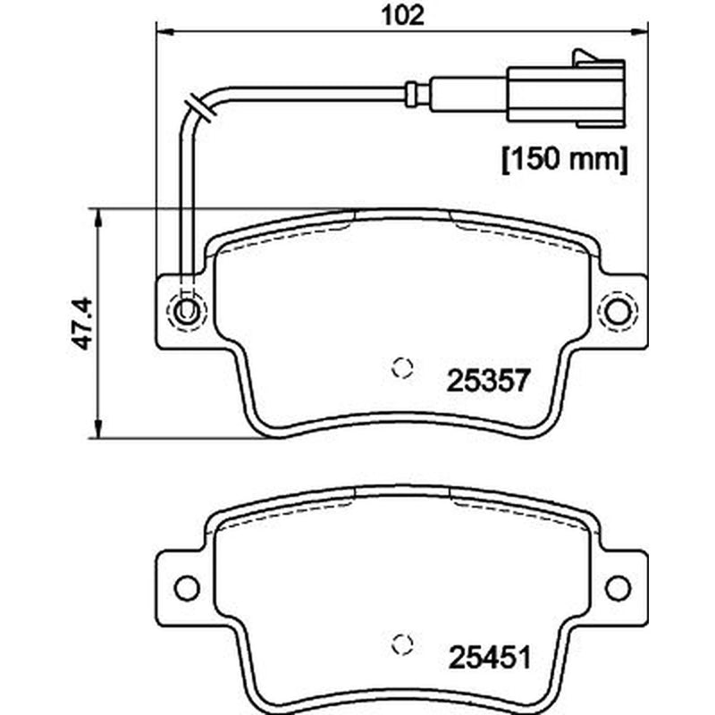 Mintex Rear Brake Pad Set MDB3261