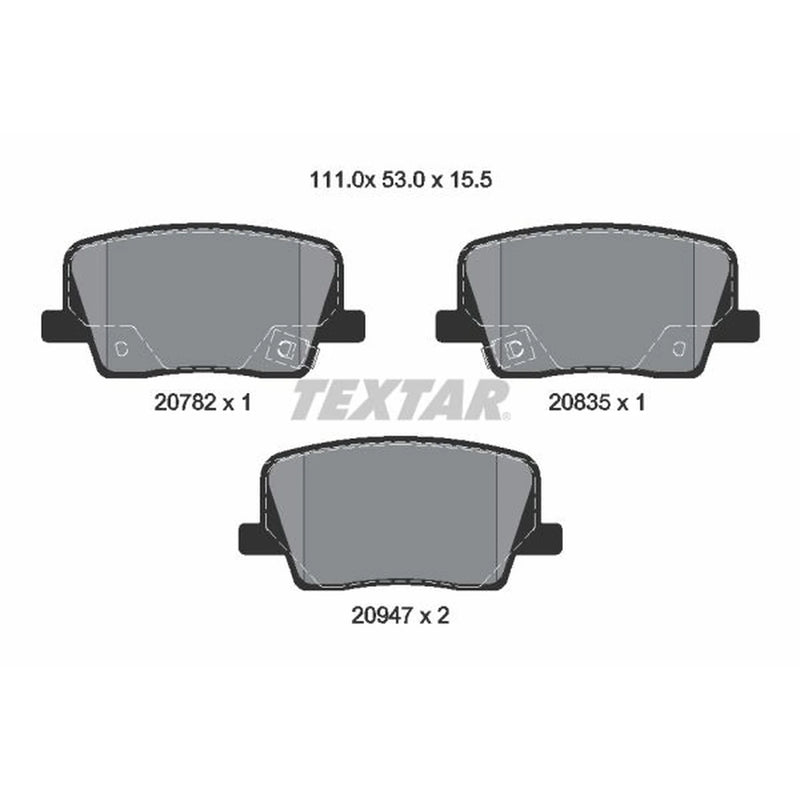 Textar Rear Brake Pad Set 2078201