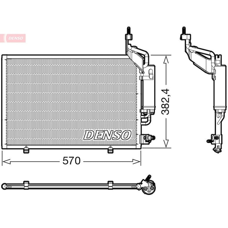 Denso Air Conditioning Condenser DCN10050