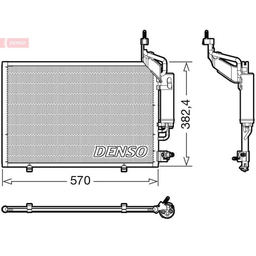 Denso Air Conditioning Condenser DCN10050