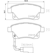 Brembo 4 x Rear Brake Pad Set P24066