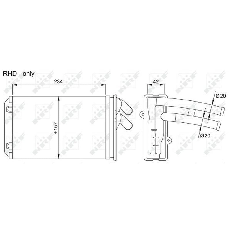 NRF Heater Matrix Core Heat Exchanger 58035