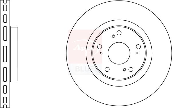 Apec 2 x Brake Disc Set Vented