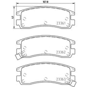 Mintex Rear Brake Pad Set MDB1825