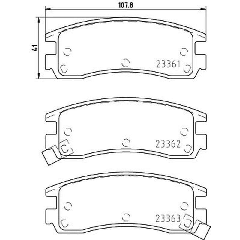 Mintex Rear Brake Pad Set MDB1825