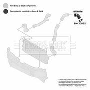 Borg & Beck Intercooler Turbo Charge Air Hose BTH1176