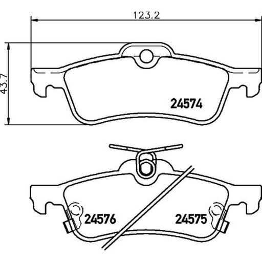 DON Rear Brake Pad Set PCP1444