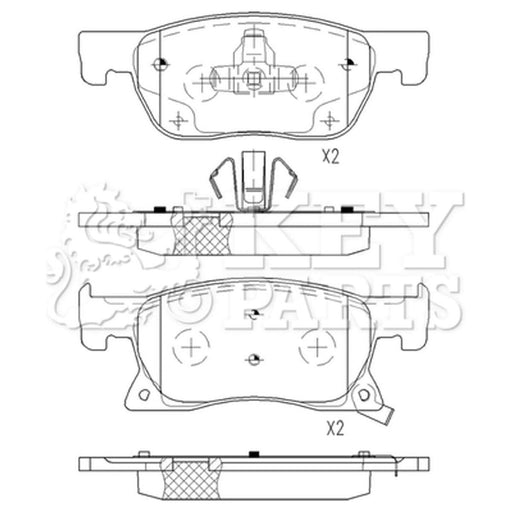 Genuine Key Parts Rear Brake Pads Kbp2567 Bosch  - Town Parts