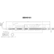 Borg & Beck Brake Hydraulic Hose Line Front Right BBH9161