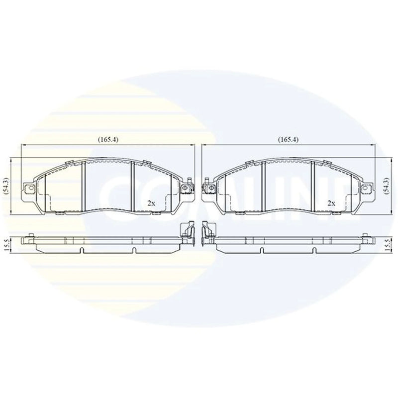 Comline 4 x Front Brake Pad Set CBP02486