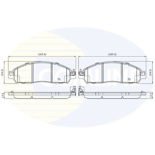 Comline 4 x Front Brake Pad Set CBP02486