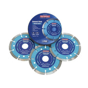 Faithfull Contract Diamond Blades 115 x 22.2mm (Pack 3) - FAIDBSET3C