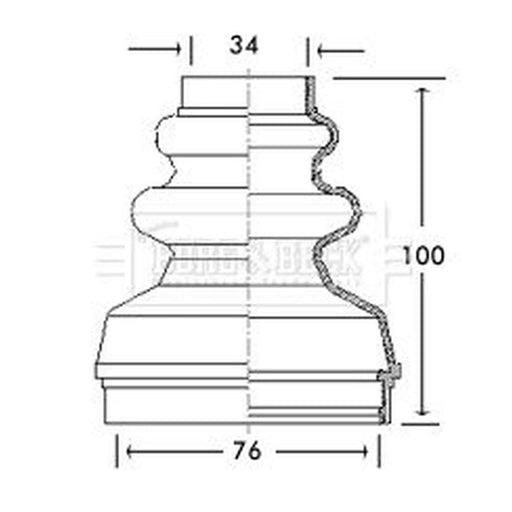 Borg & Beck Drive Shaft Bellow Kit Front Left BCB2736
