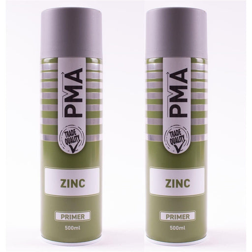 2x AUTOTEK Professional Zinc Primer 500ml Spray Paint High Coverage Autotek  - Town Parts