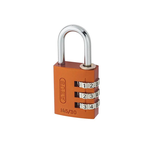 ABUS Mechanical 145/30 30mm Aluminium Combination Padlock Orange 46579