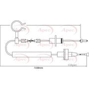 Apec Clutch Control Cable Pull CAB5002