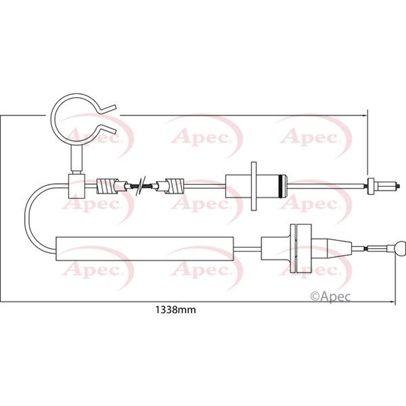 Apec Clutch Control Cable Pull CAB5002