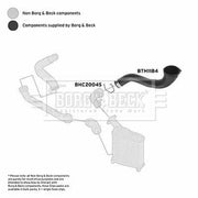 Borg & Beck Intercooler Turbo Charge Air Hose BTH1184