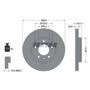 Textar 2 x Rear Brake Discs 92121403