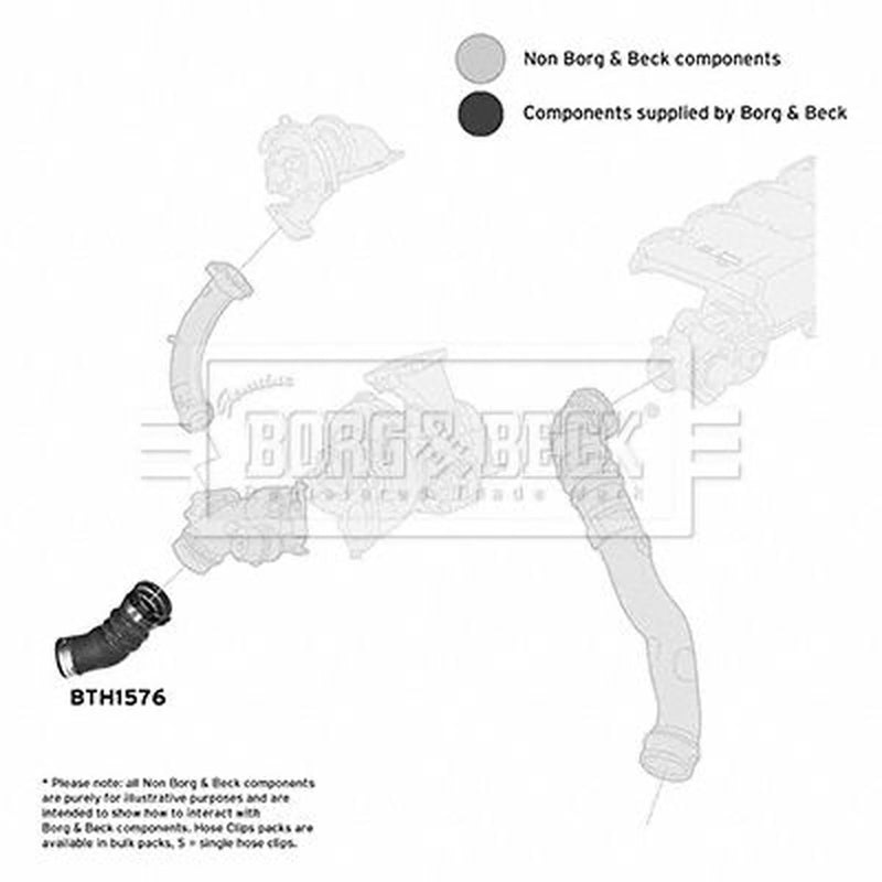Borg & Beck Intercooler Turbo Charge Air Hose BTH1576