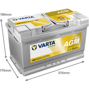Varta Battery 12V 80Ah 800A 580901080K262