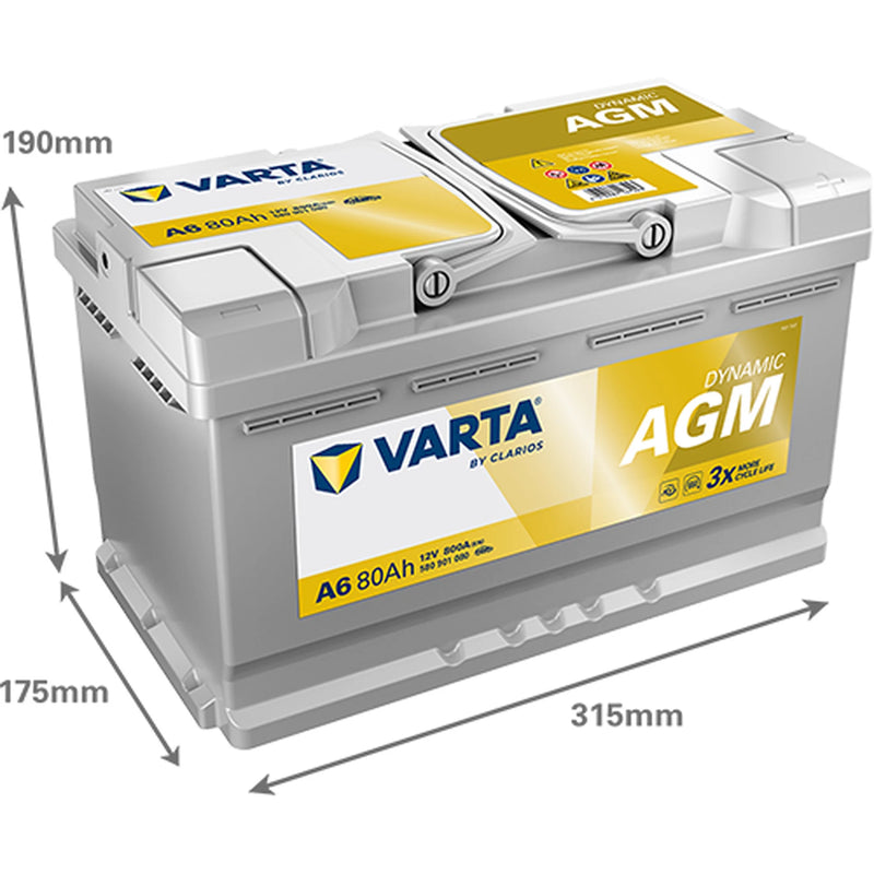 Varta Battery 12V 80Ah 800A 580901080K262