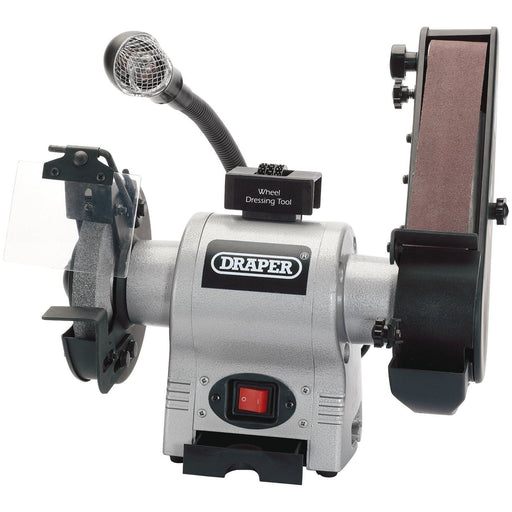 Draper Bench Grinder with Sanding Belt and Worklight, 150mm, 370W 05096 Draper  - Town Parts