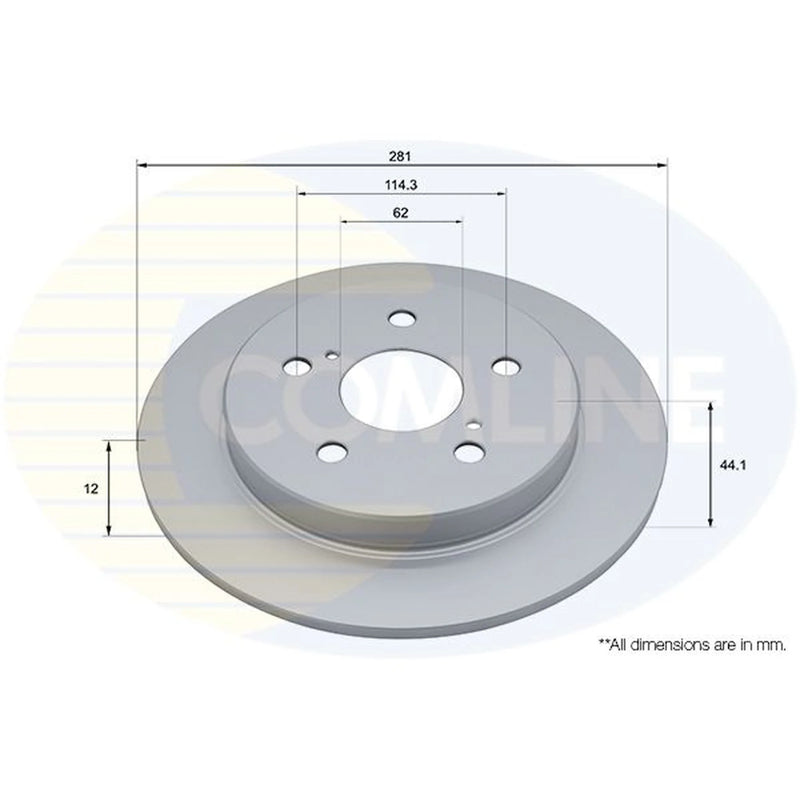 Comline 2 x Solid Rear Brake Discs ADC2946