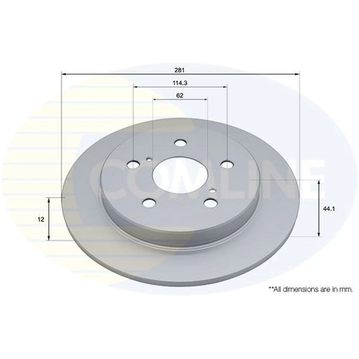 Comline 2 x Solid Rear Brake Discs ADC2946