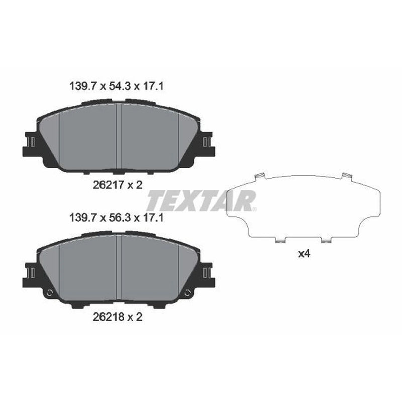 Textar Front Brake Pad Set 2621701