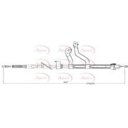 Apec Handbrake Cable Right Rear CAB1503