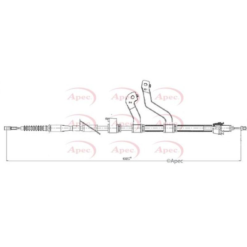 Apec Handbrake Cable Right Rear CAB1503