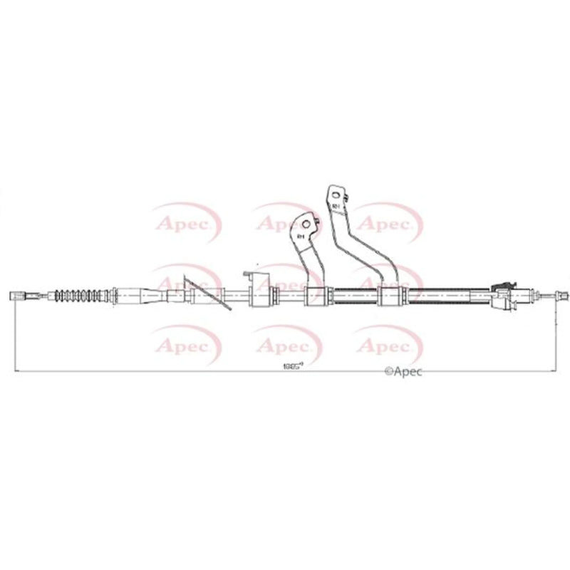 Apec Handbrake Cable Right Rear CAB1503