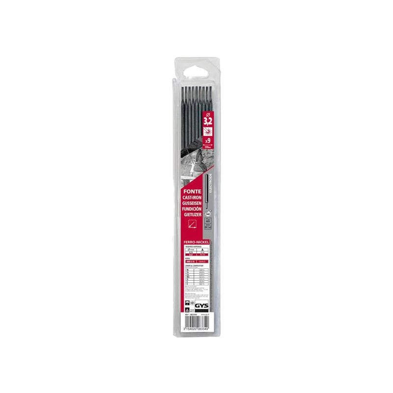 GYS WELDING Cast Iron Electrodes 3.2mm (Pack 9) - 083349
