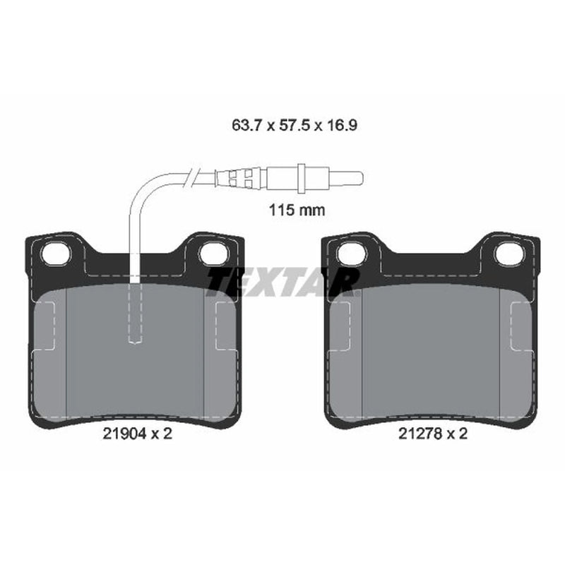 Textar Rear Brake Pad Set 2190403