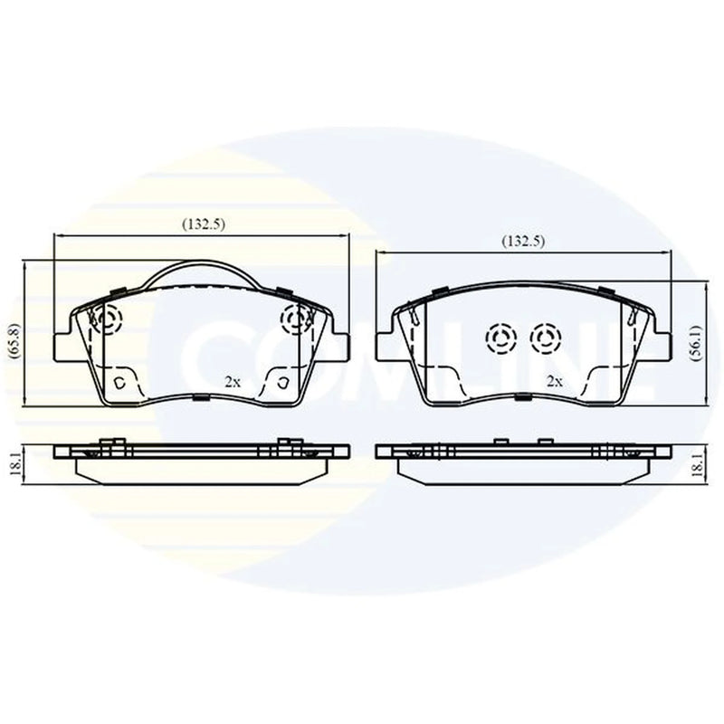Comline 4 x Front Brake Pad Set CBP02855