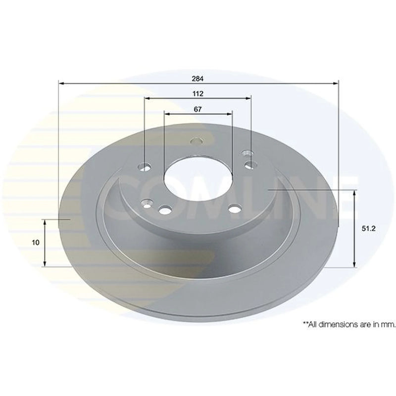 Comline 2 x Solid Rear Brake Discs ADC2955