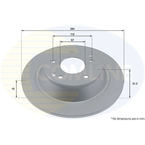 Comline 2 x Solid Rear Brake Discs ADC2955